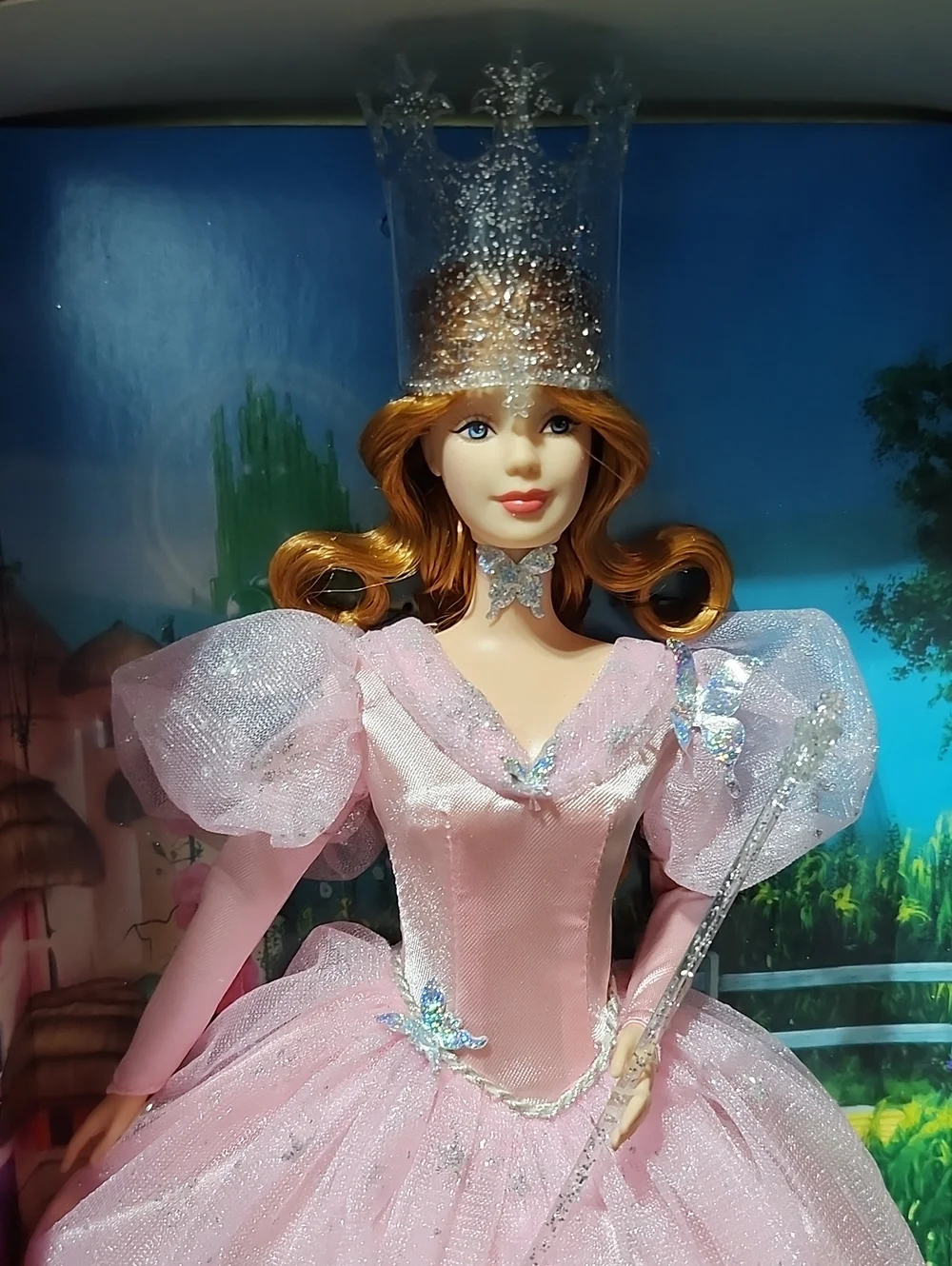 2006 MATTEL BARBIE COLLECTOR WIZARD OF OZ GLINDA THE GOOD WITCH PINK LABEL